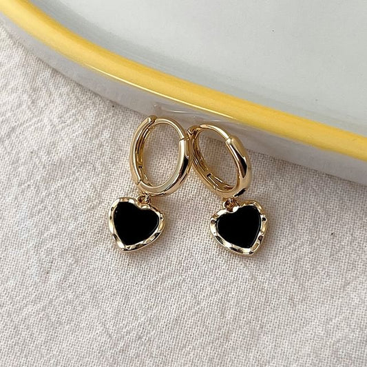 Earring Alloy Heart Drop