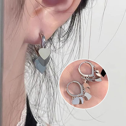 Earring Alloy Drop Heart