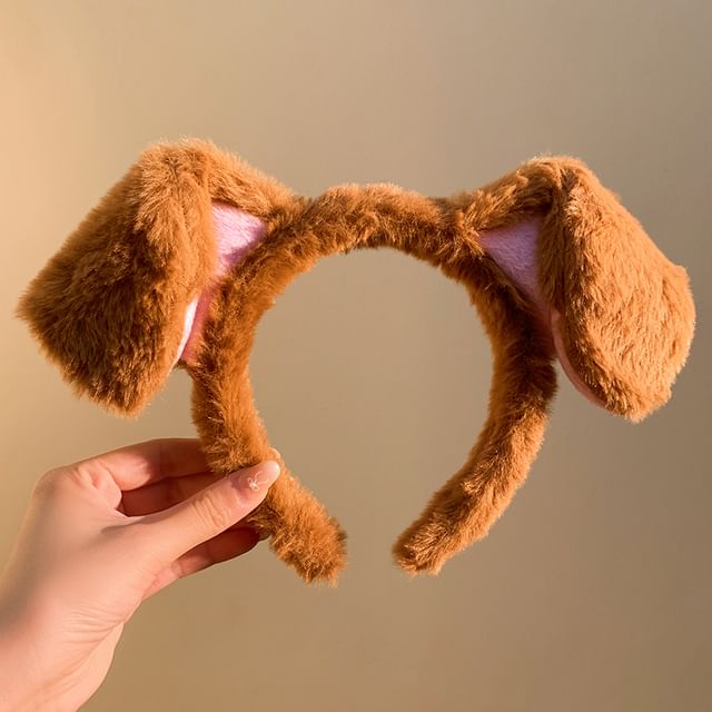 Face Designs) Animal Ear Headband (Various Wash Chenille