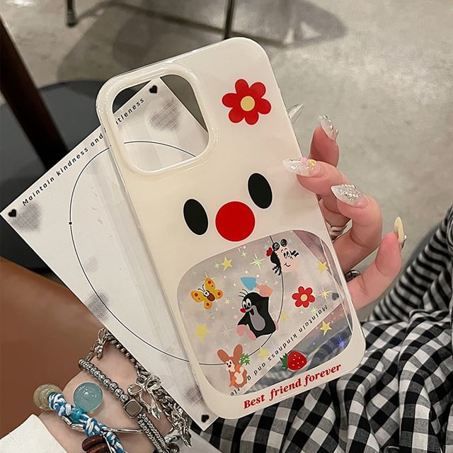 Phone Adhesive Set Case Cartoon Decoration Bead /