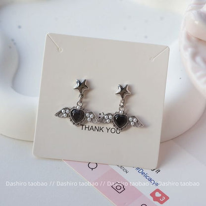 Heart Drop / Clip-On Earring Gemstone