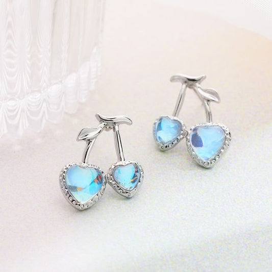 Cherry Clip-On Stud Earring Heart /