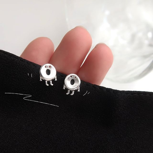 Cartoon 925 Stud Sterling Earring Silver