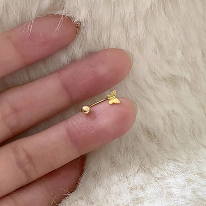 925 Butterfly Barbell Earring Sterling Silver