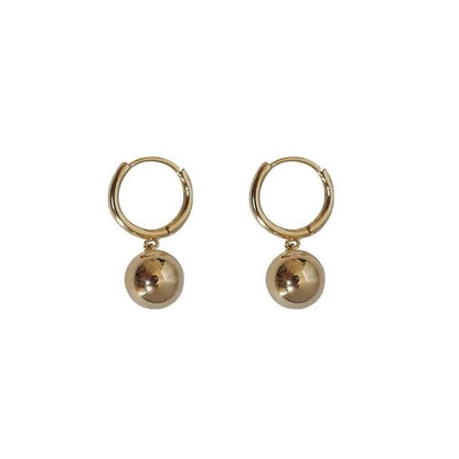 Huggie 925 Drop Earring Ball Sterling Silver