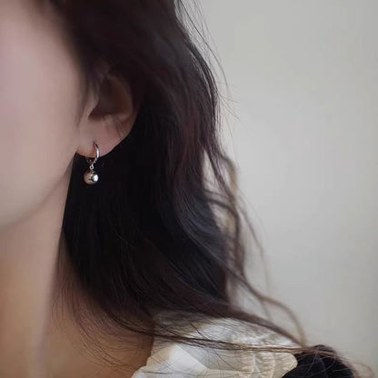 Huggie 925 Drop Earring Ball Sterling Silver