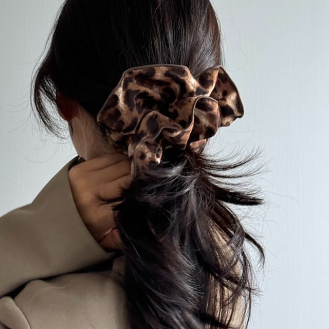 Hair Scrunchie Leopard Print
