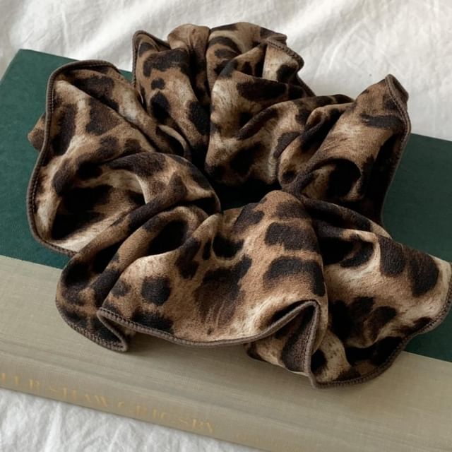 Hair Scrunchie Leopard Print