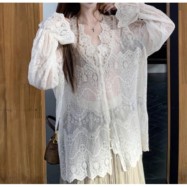 Asymmetrical Fringe Henley Sweater and Crinkle Maxi Skirt Set