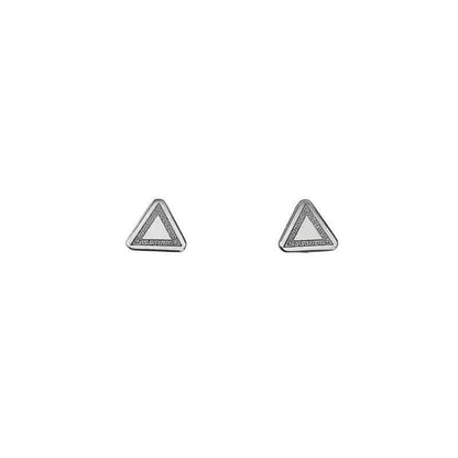 Geometric Alloy Stud Earrings - Triangular Set