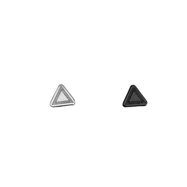 Geometric Alloy Stud Earrings - Triangular Set