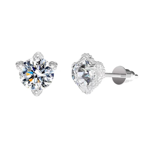 Crystal Stud Earrings - Rhinestone Alloy Set