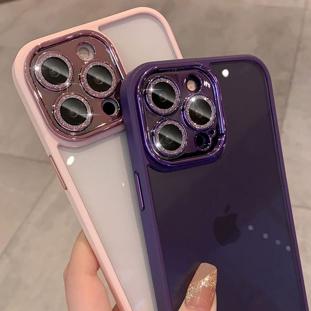 Phone Protection Lens Glitter Case