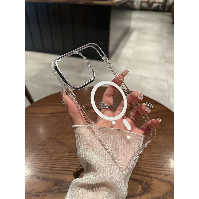 with Phone MagSafe) (Compatible Transparent Magnetic Case