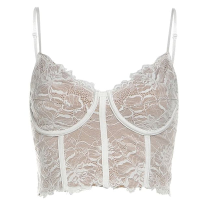 Lace Corset Cropped Bustier Top