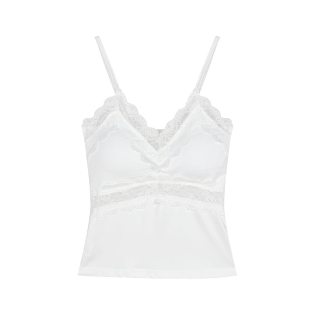 Scoop Neck Loose Tee, Lace Camisole, and Flared Pants Combo