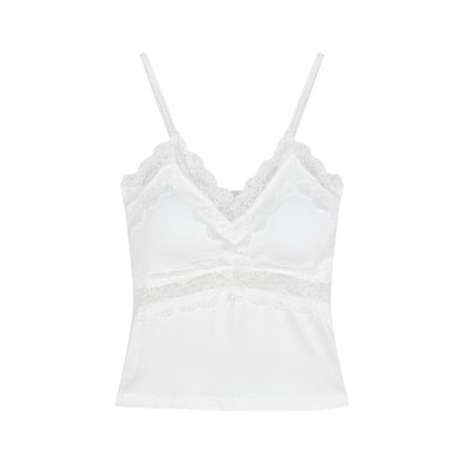 Scoop Neck Loose Tee, Lace Camisole, and Flared Pants Combo