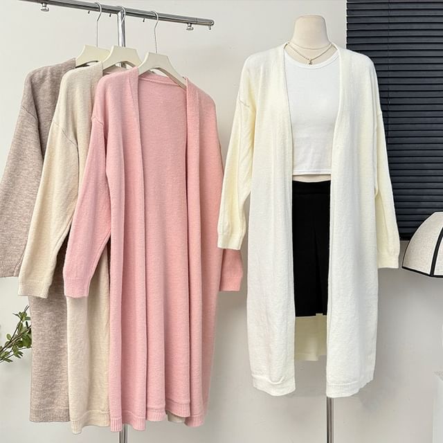 Open-Front Long Cardigan - 6 Colors