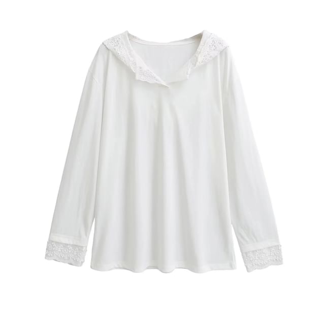 Lace Trim Hoodie