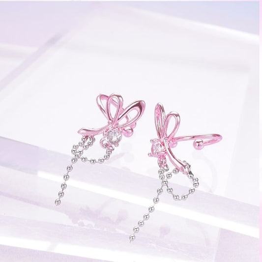 Knot Dangle Rhinestone Alloy Earring