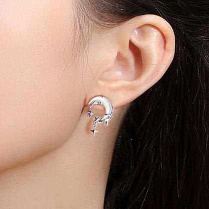 / Ear Rhinestone Alloy Cuff Moon Star Earring Drop