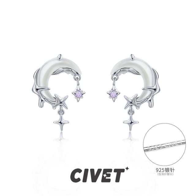 / Ear Rhinestone Alloy Cuff Moon Star Earring Drop
