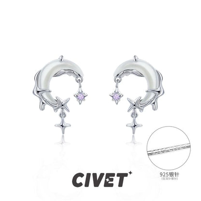 / Ear Rhinestone Alloy Cuff Moon Star Earring Drop