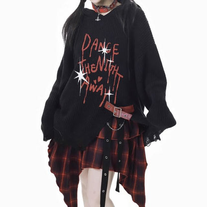 Asymmetric Ruffle Plaid Mini Skirt with High Rise