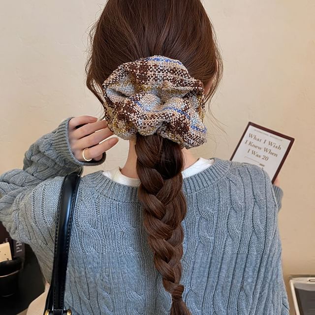 Hair Scrunchie Plaid