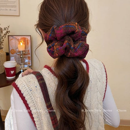 Hair Scrunchie Plaid