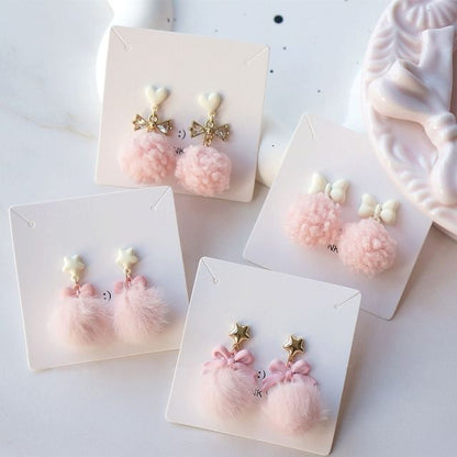 / Pom Drop Clip-On Earring