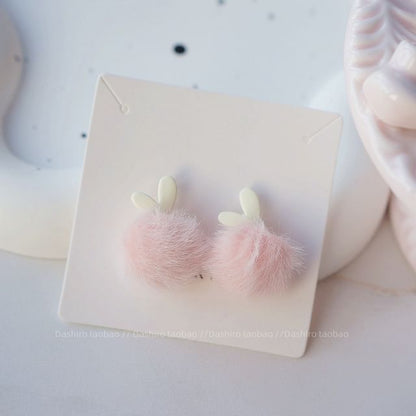 / Pom Drop Clip-On Earring