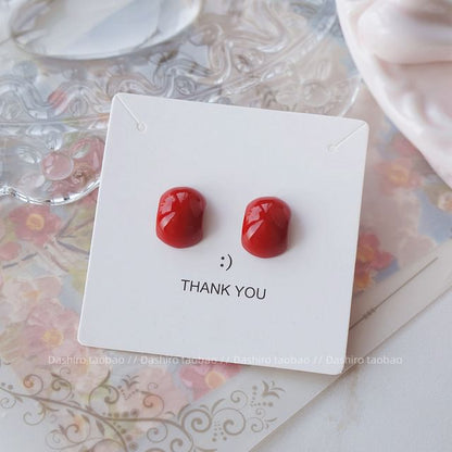 Stud / Drop Plain Ear Earring Bow Clip-On