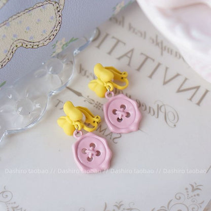 Drop / Button Earring Clip-On Bow