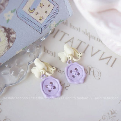 Drop / Button Earring Clip-On Bow