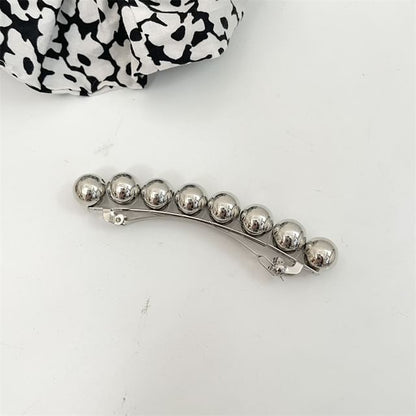 Polished Clip Hair Bead Alloy
