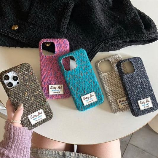 Melange Applique Lettering Case Phone