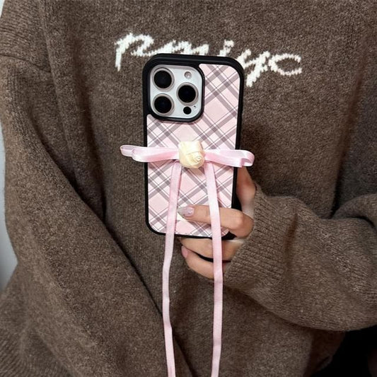 Adhesive Set / Phone Ribbon Case Decoration Plaid