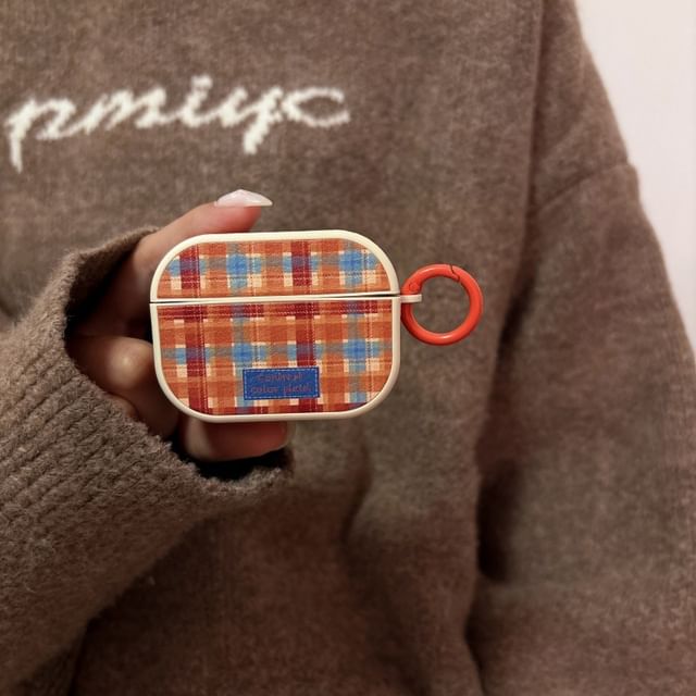/ Pro Skin Case AirPods Plaid Earphone