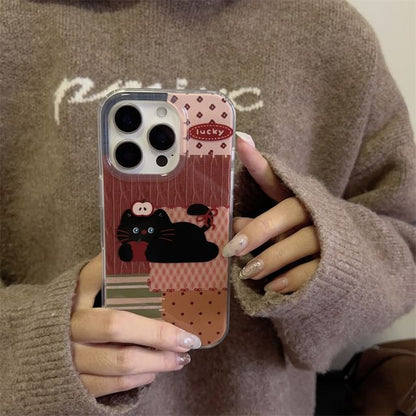 Color Panel Cat Phone Case