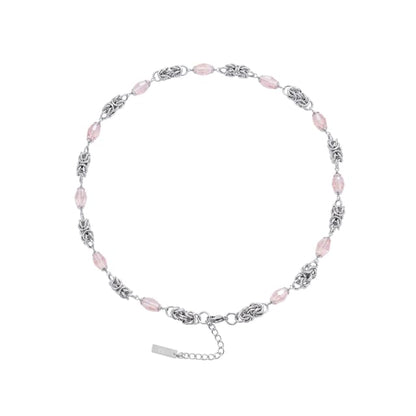 Acrylic Stainless Steel Pendant Necklace