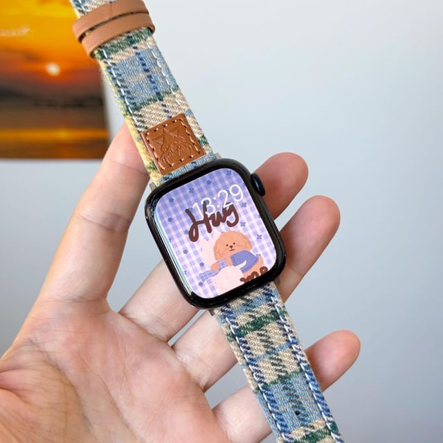 Watch Plaid Apple Fabric Band