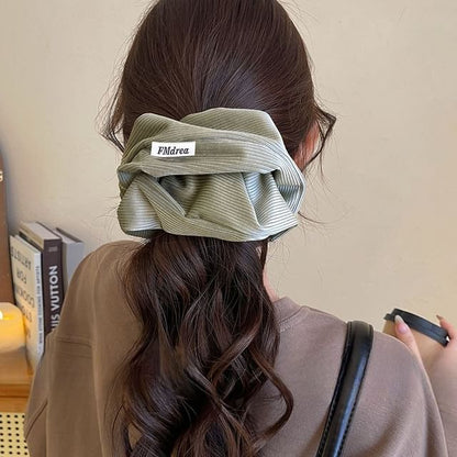 Striped Scrunchie Label Lettering