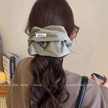 Striped Scrunchie Label Lettering