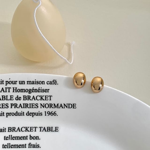 Stud Earring Polished Alloy