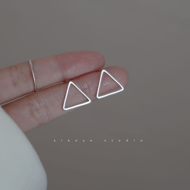 Earring S925 Silver Triangle Sterling Stud
