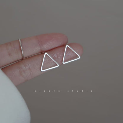 Earring S925 Silver Triangle Sterling Stud