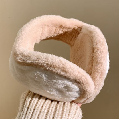 Fluffy Contrast Trim Earmuffs