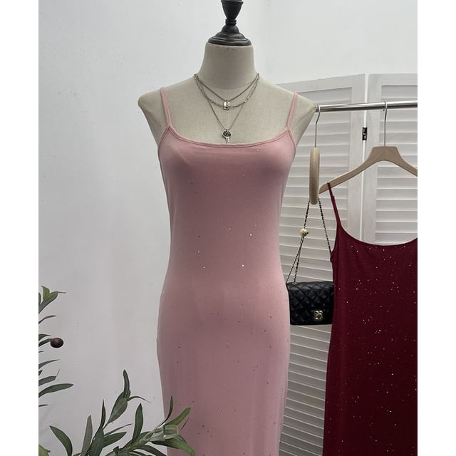 Glitter Sheath Maxi Dress