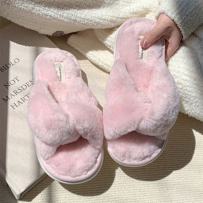 Fluffy Knot Slide Sandals
